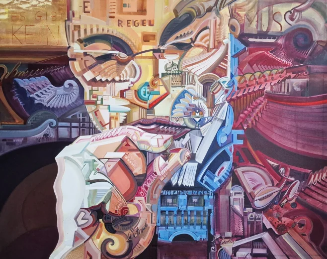 Eric Hubbes Acryl Bilder auf Leinwand, New Art Fantastische Welten