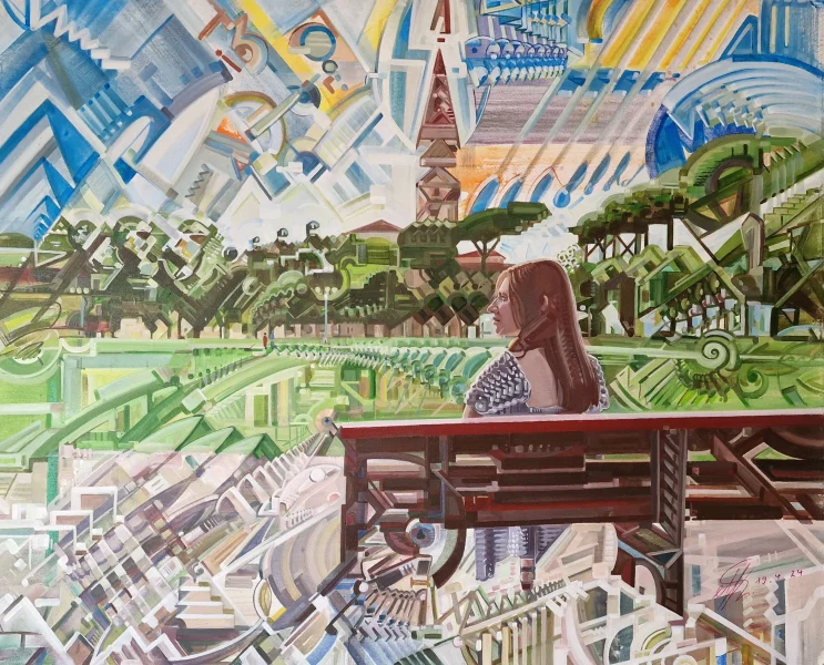 Junge Frau in Arezzo